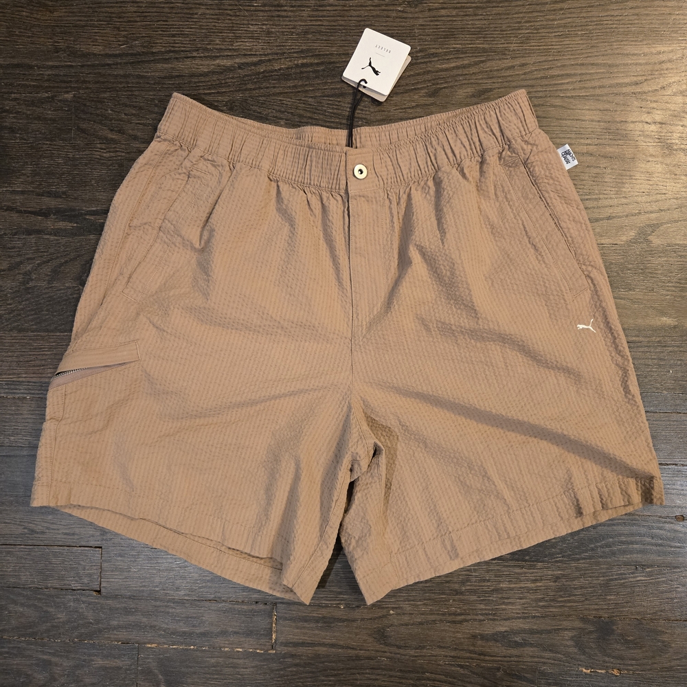 Puma Select Men's Tan Seersucker Shorts
